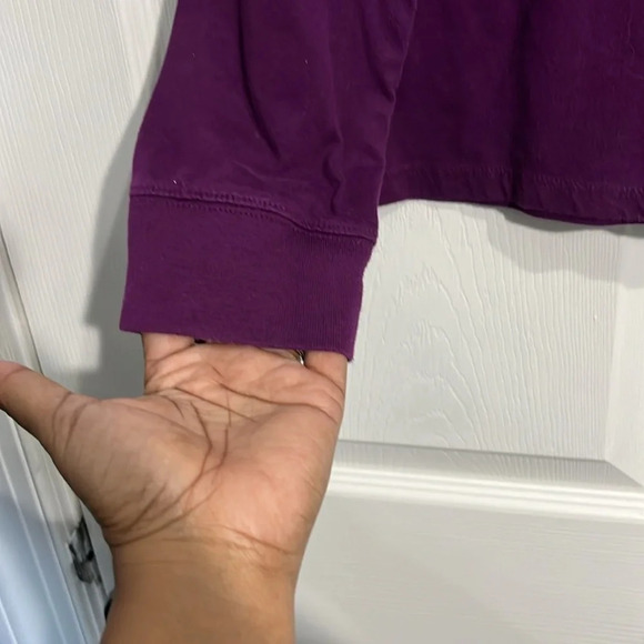 Champion Women's Heritage Long Sleeve Tee - Purple - Size Medium - Picture 5 of 6